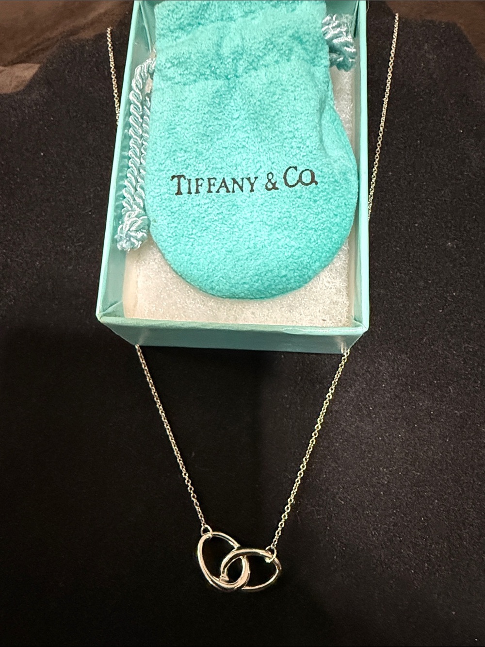 Tiffany & Co. Elsa Peretti double loop sterling silver necklace